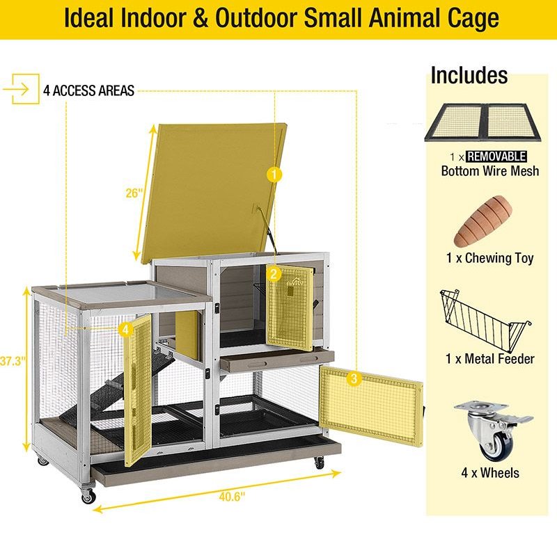 Aivituvin AIR35 Indoor and Outdoor Bunny Hutch