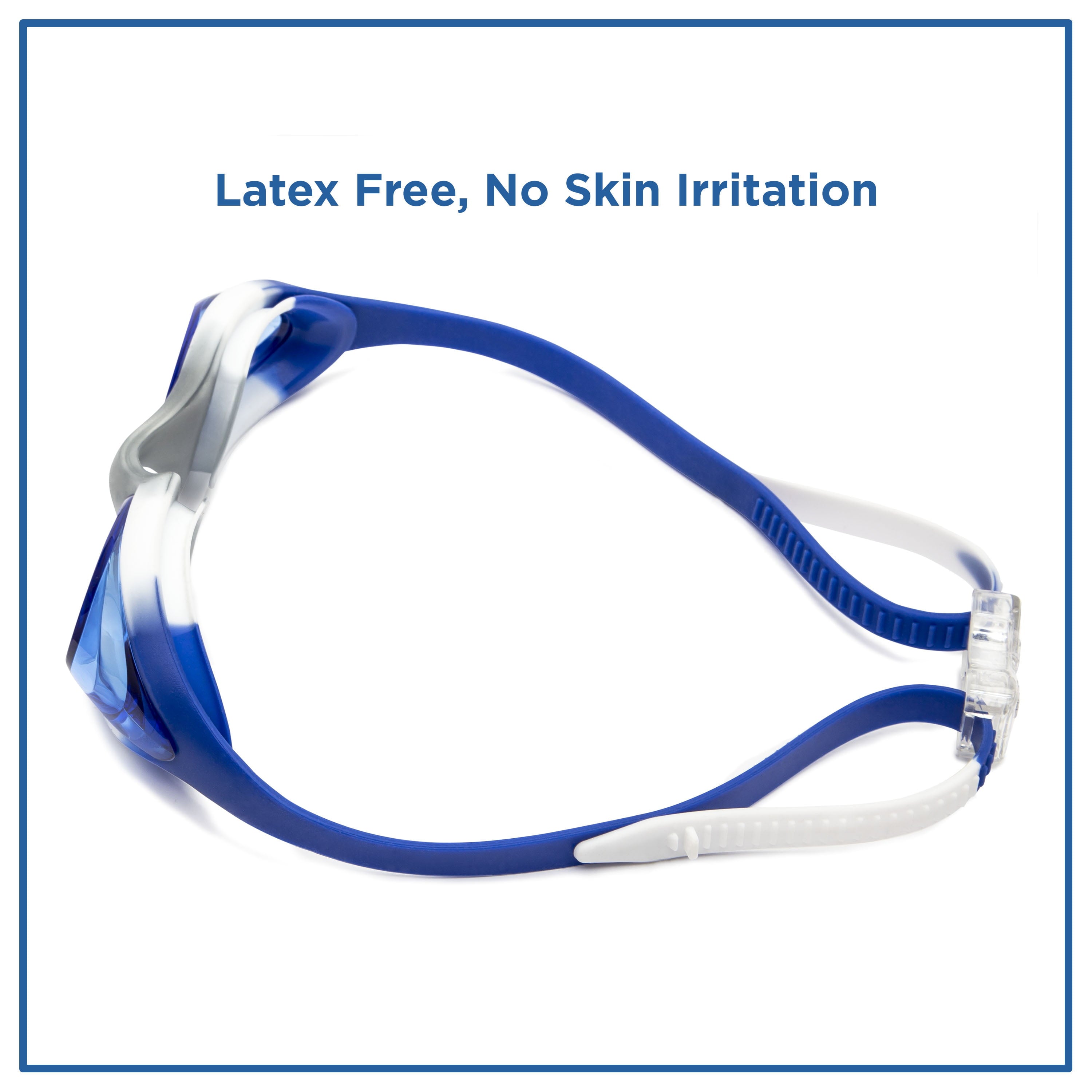 Dolfino Youth Challenger Blue and White Swimming Sport Goggles