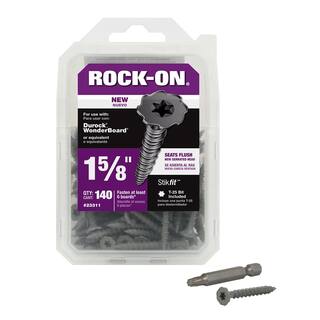 Rock-On #9 x 1-58 in. Serrated Flat Head Star Drive Cement Board Screws (140-Pack) 23311