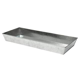 Achla Designs Large Versatile Galvanized Steel Tray 24 in. W Antique Finish C-91