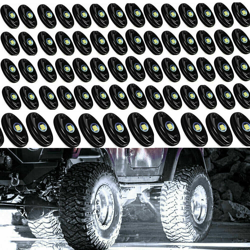 White LED Rock Lights For Jeep Offroad Boat Truck UTV ATV Car Lamp Underbody NEW Lots