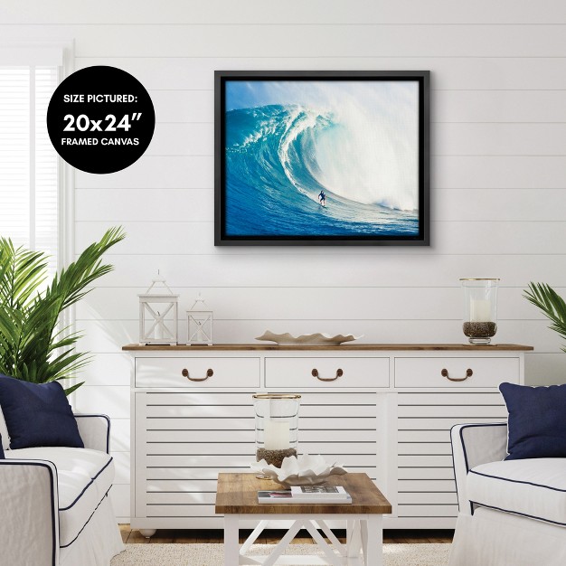 Americanflat Wild Surf By Gal Design Floating Canvas Frame Modern Wall Art Decor