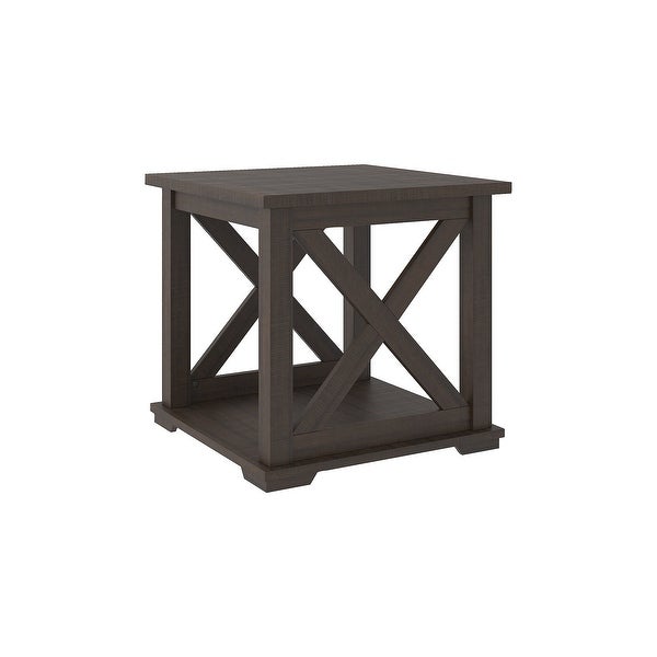 Camiburg Casual Square End Table， Antique Gray