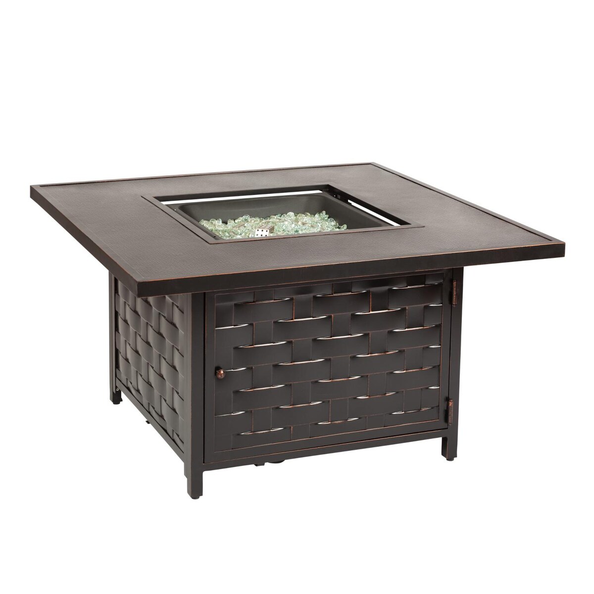 Ultimate Patio Magnolia Way 42-Inch Square Aluminum Propane Fire Pit Table