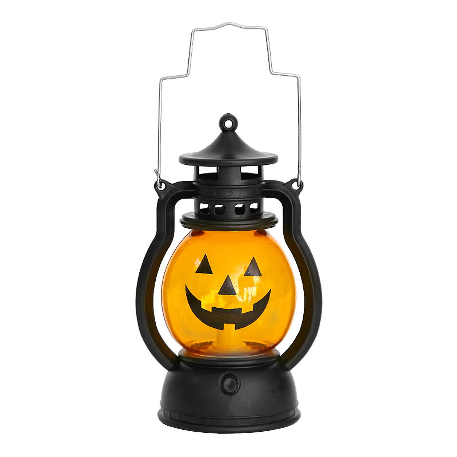 Leds P-umpkin Design Night Light Beside Lamp Handheld Cell Powered Operated Warm White For Halloween Festival Home Party Decoration Deco Theme Restaur