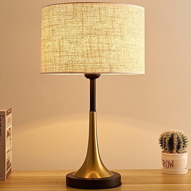 Modern Contemporary Table Lamp For Living Room White Desk Decorative Lamp For Bedroom Study Office Farmhouse Nightstand Lamp End Table Lamp