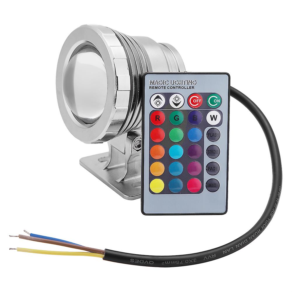 RGB LED Underwater Light Waterproof Multi color Outdoor Garden Spotlight AC85-265V (silvery)