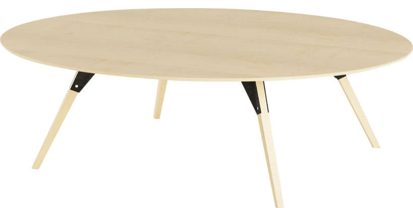 Clarke Oval Coffee Table   Midcentury   Coffee Tables   by HedgeApple  Houzz