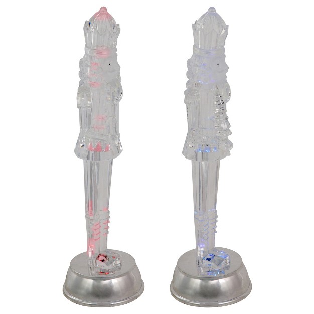 Northlight Set Of 2 Led Lighted And Musical Nutcracker Christmas Figurines 12 5 inch