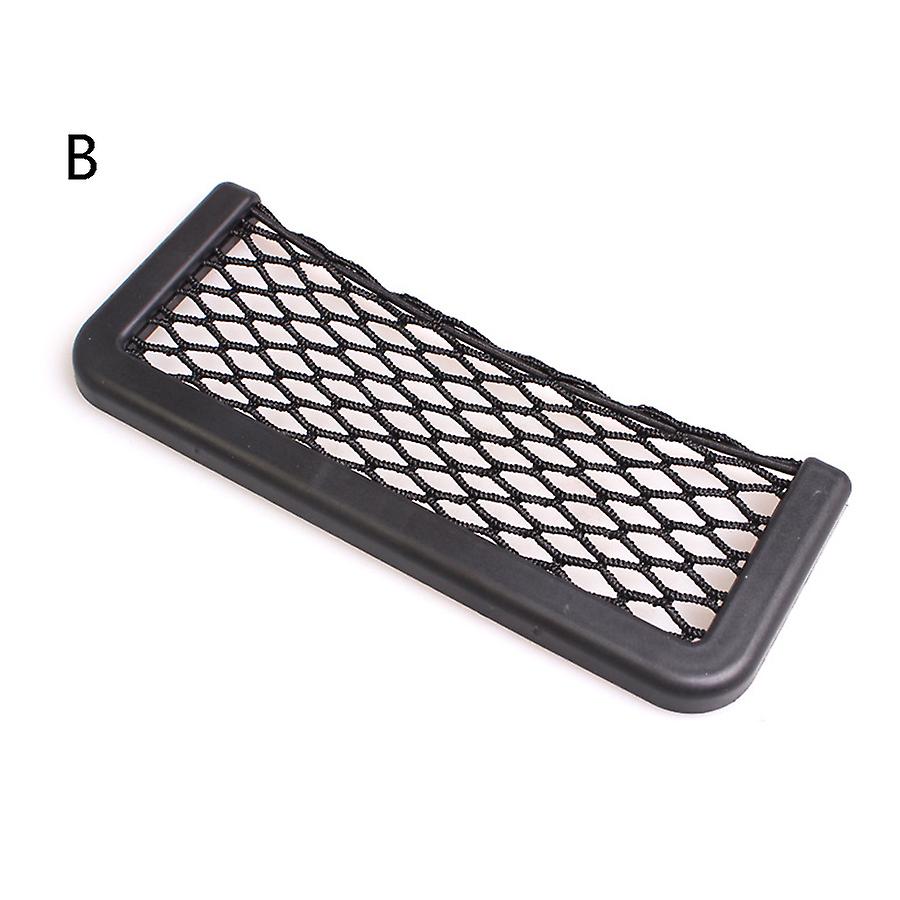 Born Pretty Car Organizer Storage Bag Auto Paste Net Pocket Phone Holder Car Accessories 20*8cm 8*15cm Universal