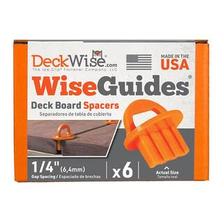 DeckWise WiseGuides 14 in. Gap Deck Board Spacer for Hidden Deck Fasteners (6-Count) SPCR-14-Orange-6pc