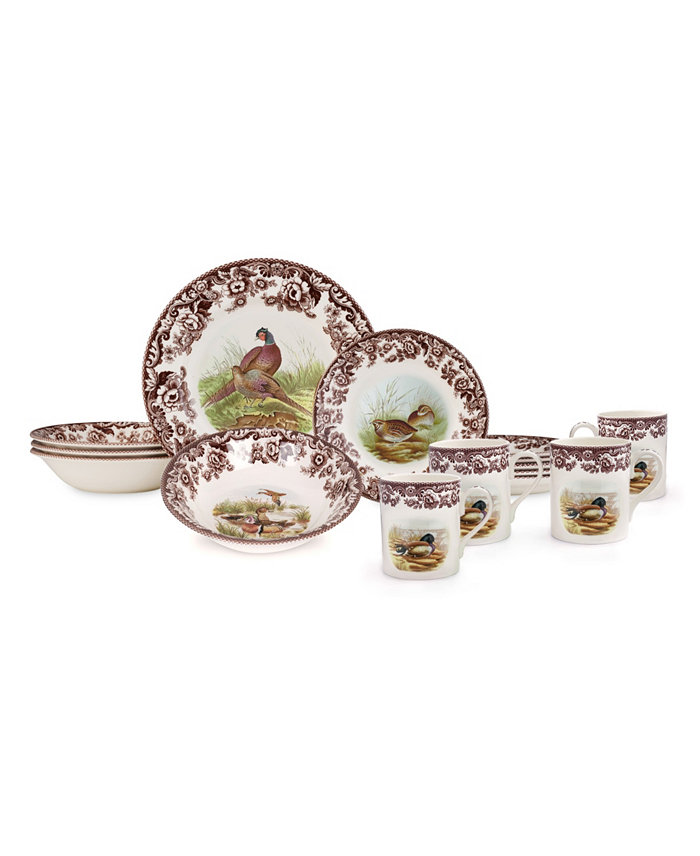 Spode Woodland 16 Piece Dinnerware Set Service for 4