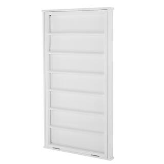 StyleWell 42 in. H x 24 in. W x 2 in. D White Wood Collapsible Laundry Wall Rack 19MJE2941