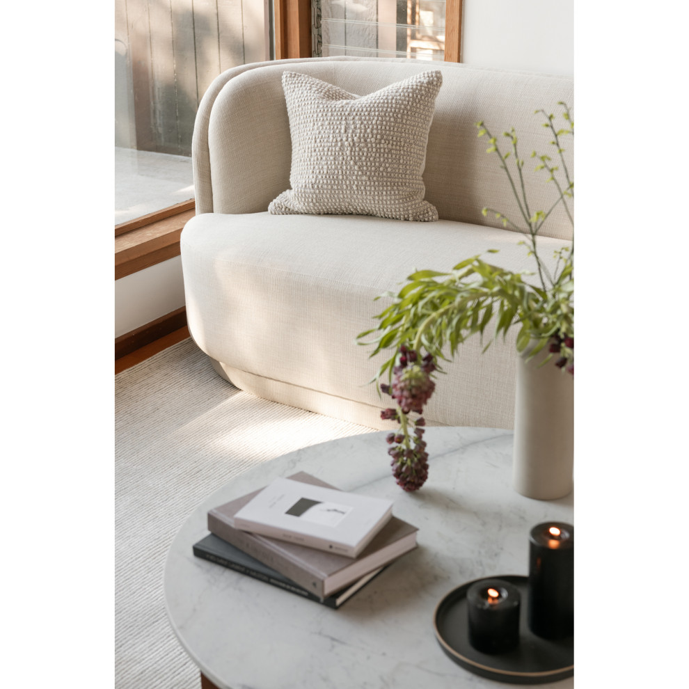 Yoon 2 Seat Sofa Left Sweet Cream   Transitional   Sofas   by HedgeApple  Houzz