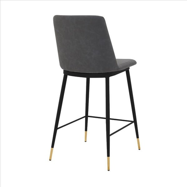 26 Inch Leatherette Seat Counter Height Barstool