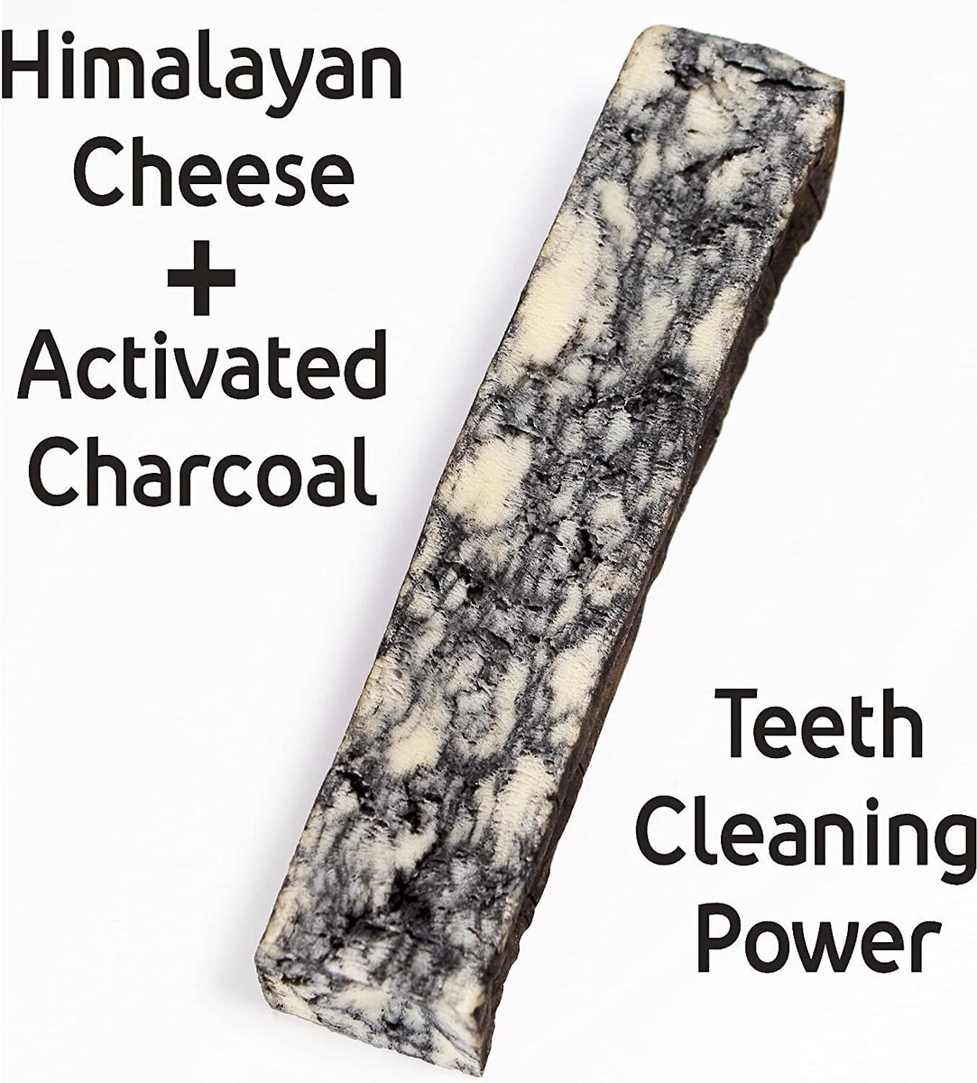 Himalayan Pet Supply Grain-Free Charcoal Cheese Dog Dental Treats， Medium， 1 count