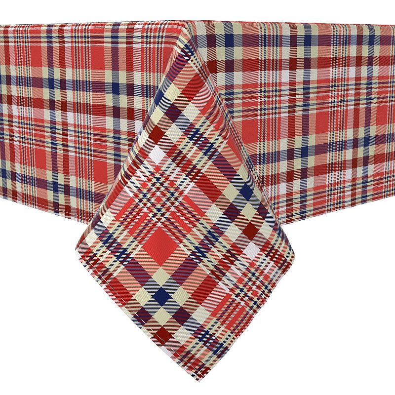 Rectangular Tablecloth， 100% Cotton， Plaid 15