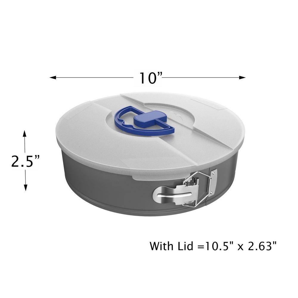 Classic Cuisine 10 in. Nonstick Springform Cake Pan and Lid Set (2-Piece) HW031099