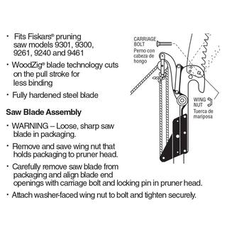 Fiskars 15 in. Steel Pole Pruner Blade for Tree Pruner 93336966K