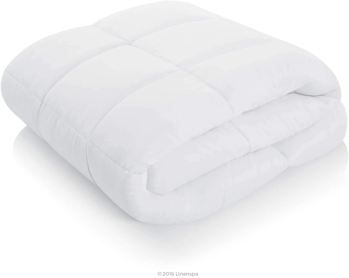 All-Season Quilted Comforter - Corner Duvet Tabs - Hypoallergenic - Plush Microfiber Fill - Machine Washable - Duvet Insert