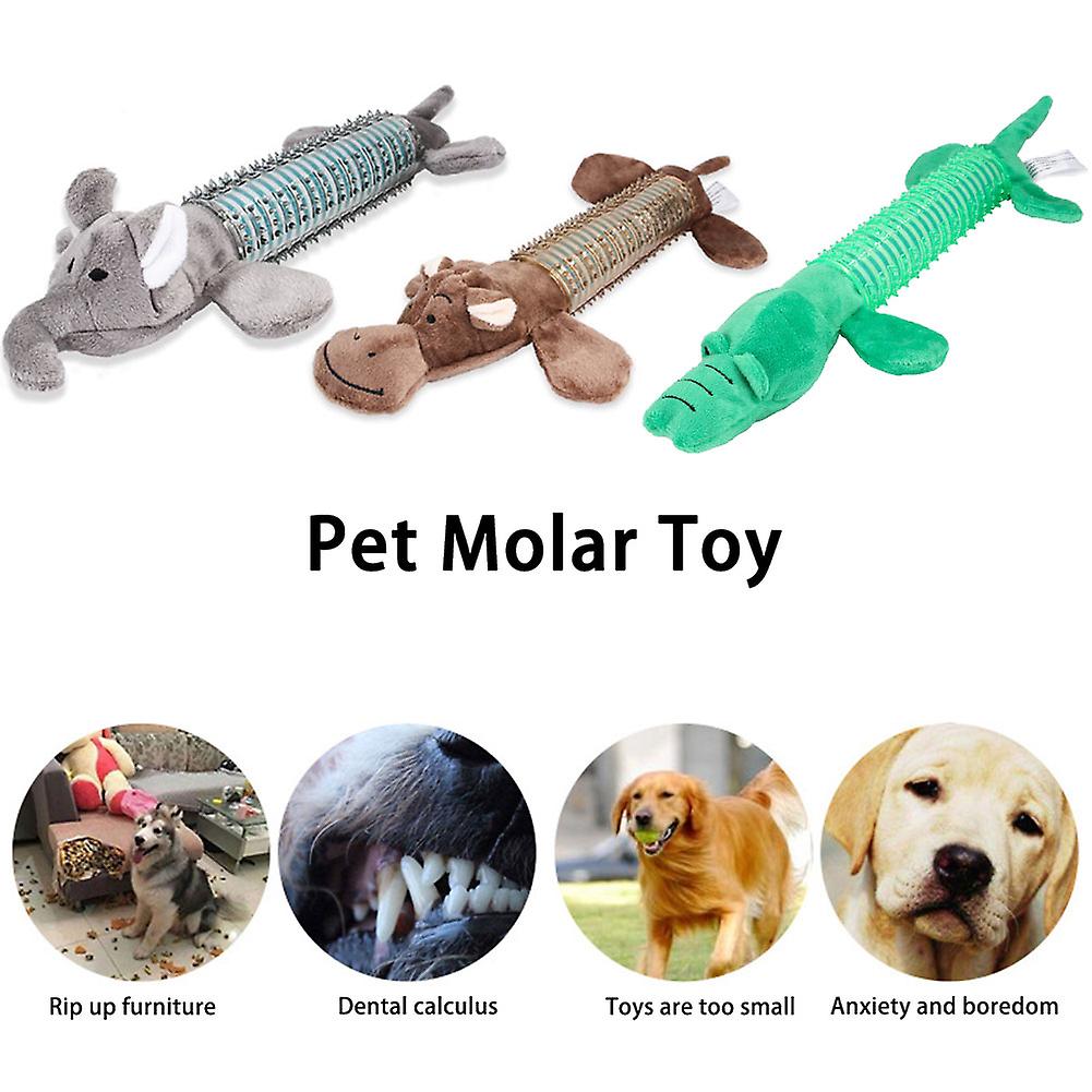 Dog Squeaky Toys No Stuffing Pet Molar Toys Set Big Plush Dog Toys For Small And Medium sized Dogs 31cm