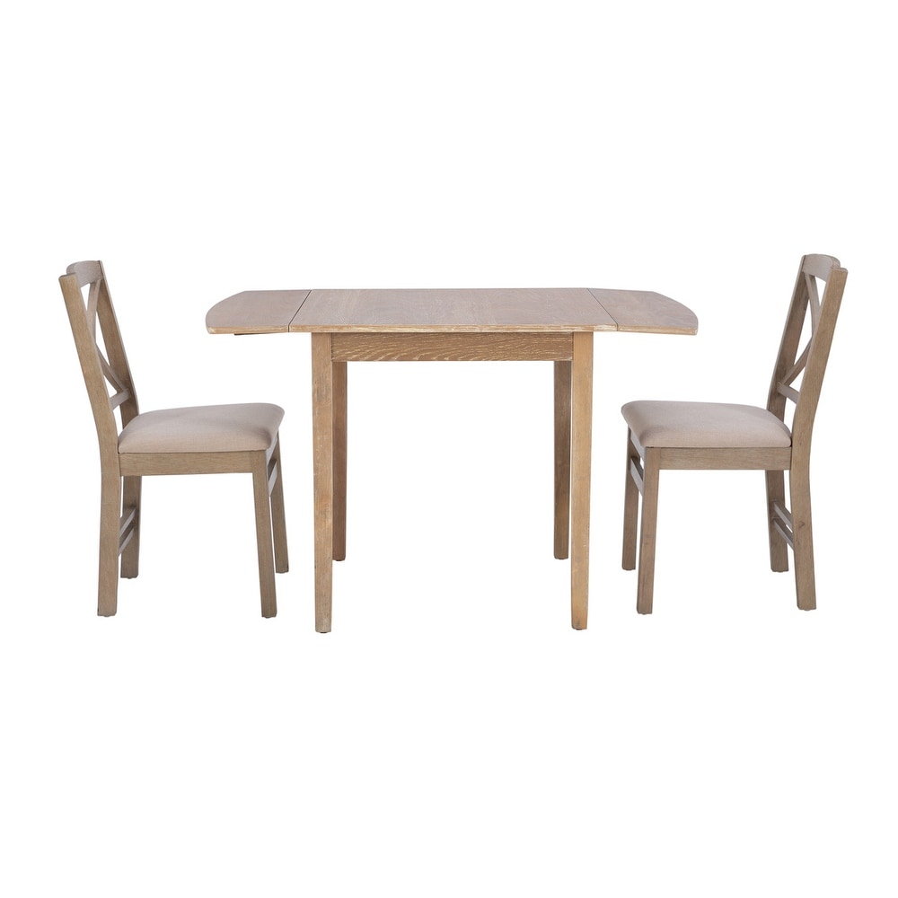 Piedmonth Rustic 3 Piece Drop Leaf Dining Set