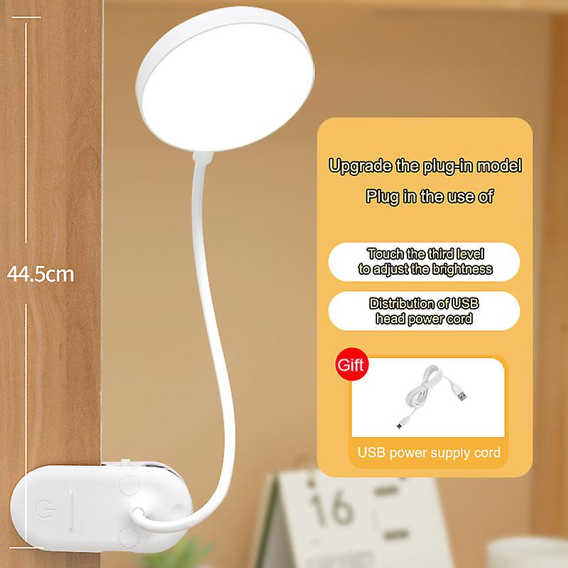 Led Usb Clamp Clip On Flexible Desk Light Bed Reading Dimmable Table Study Night Lamp