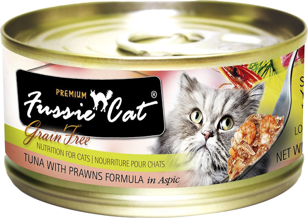 Fussie Cat Tuna and Prawns， 2.8oz