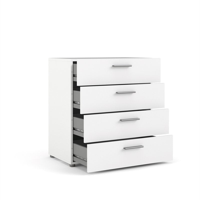 Pemberly Row 4 Drawer Chest in White