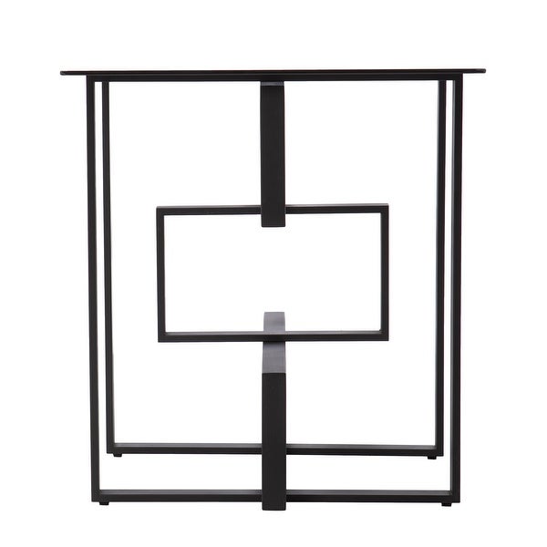 SEI Furniture Cezanne Contemporary Black Metal Accent Table