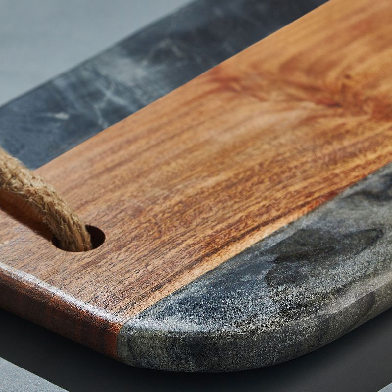 Sulguni Marble and Wood Cutting Board - Gray