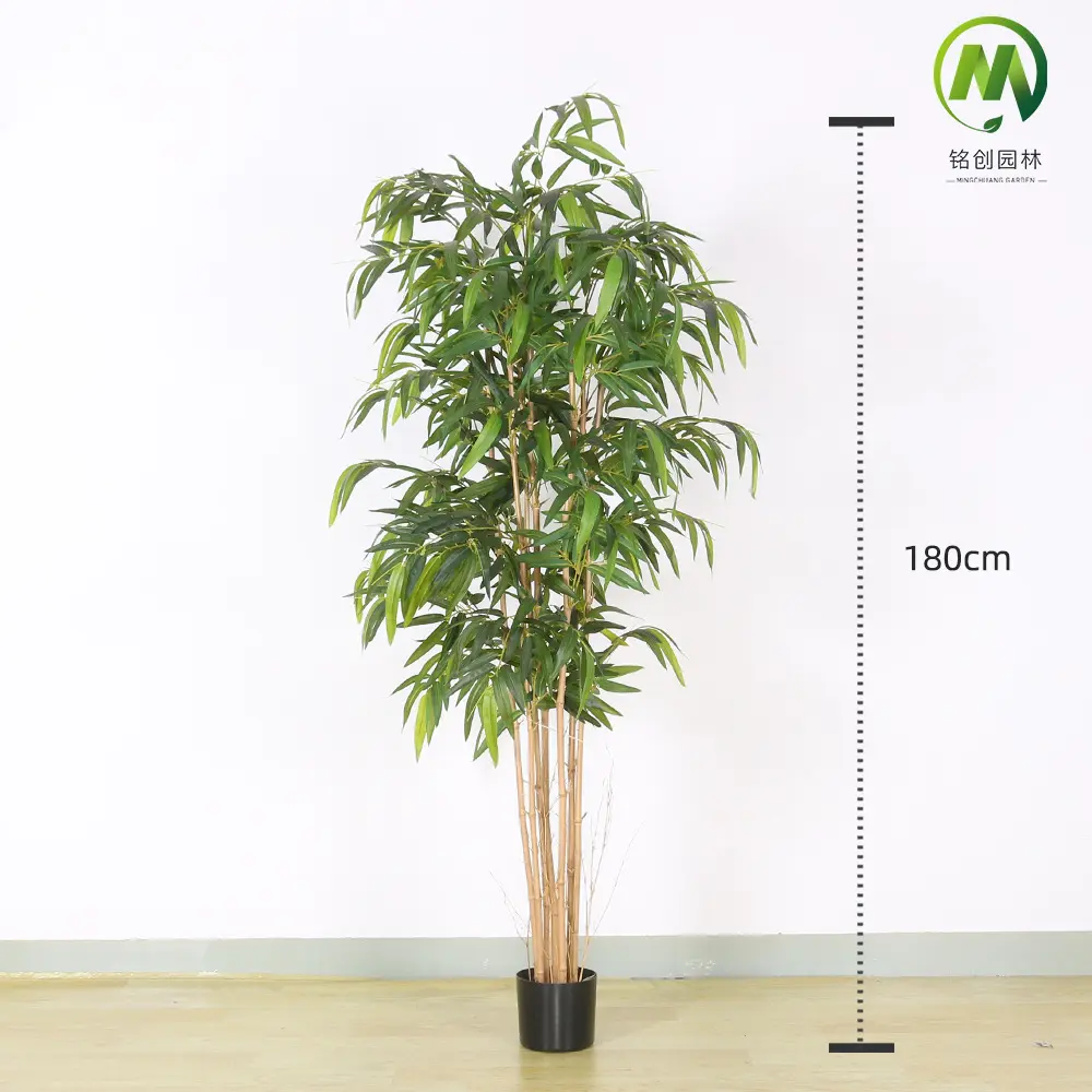 artificial plants for indoor home decoration garden supplies plastic green faux plant in pot artificial bamboo plants