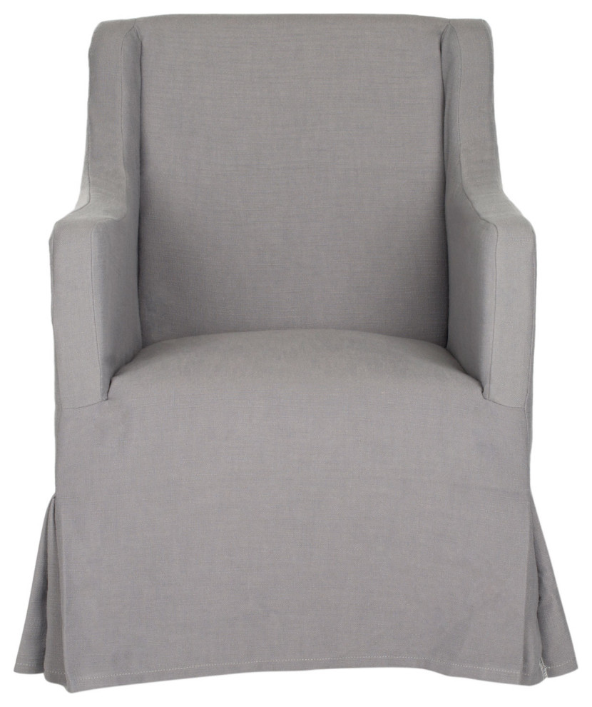 Andrea Slipcover Chair Artic Grey   Transitional   Armchairs And Accent Chairs   by Peachtree Fine Furniture  Houzz