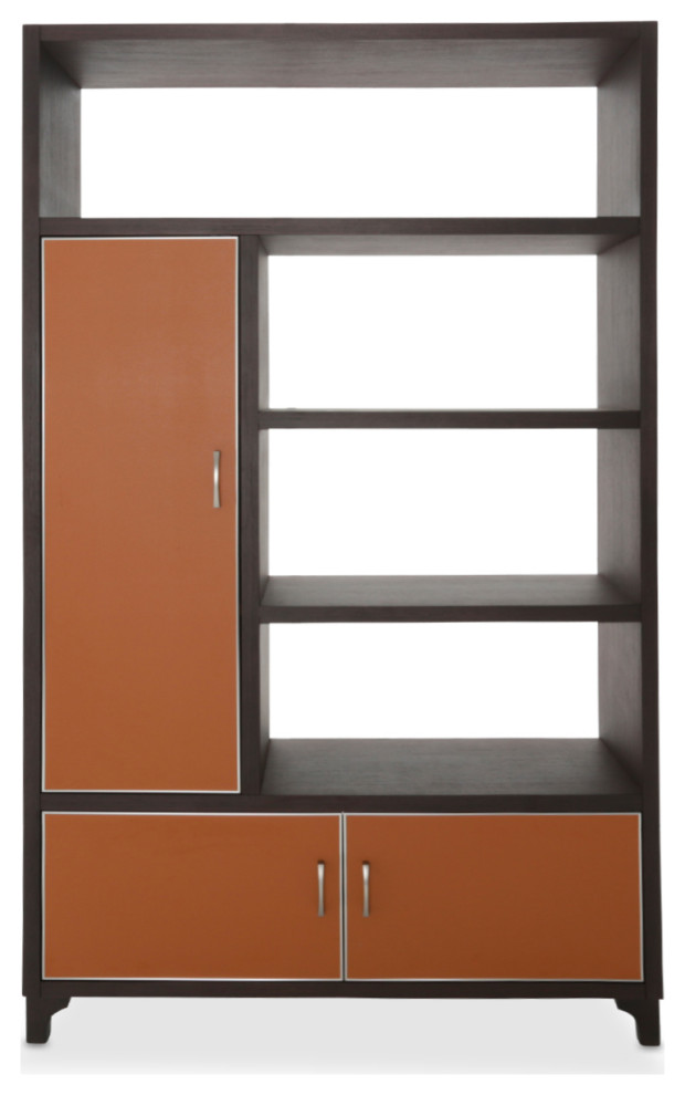 Aico 21 Cosmopolitan Left Bookcase  Umber/Orange 9029098L 812   Transitional   Bookcases   by Michael Amini  Houzz