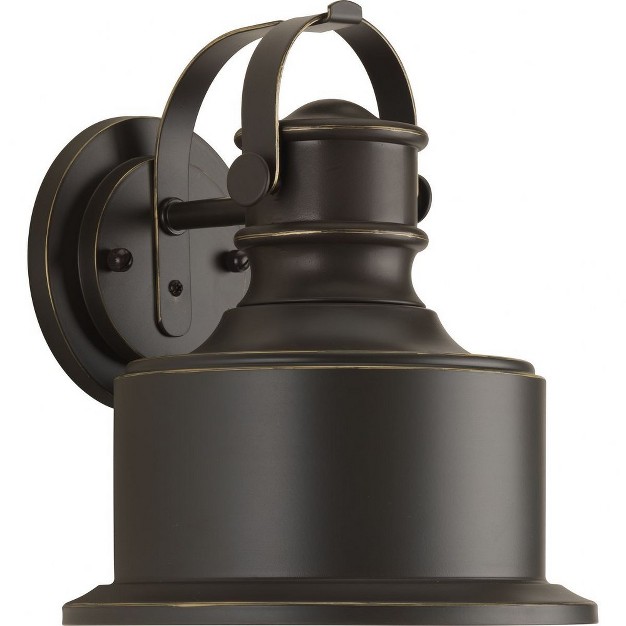 Progress Lighting Callahan 1 light Led Small Wall Lantern Antique Bronze Shade Included