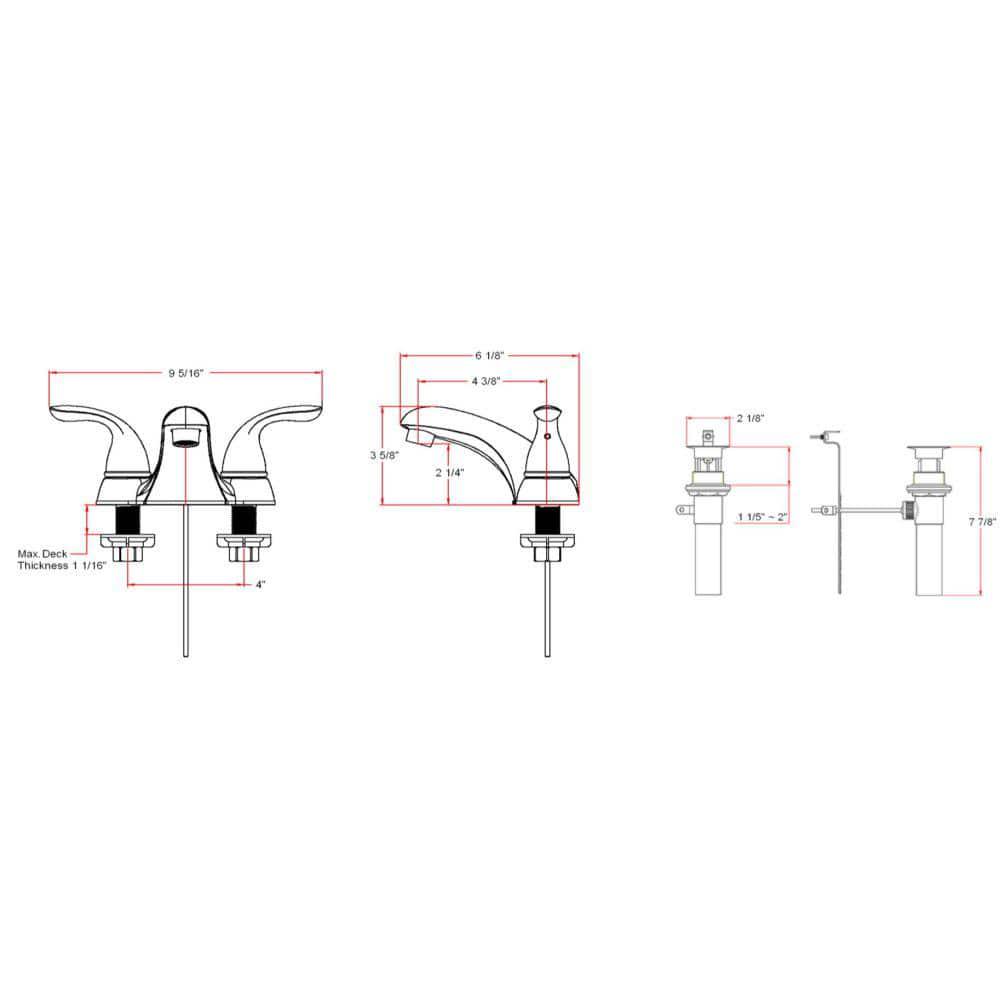 Design House Ashland 4 in Centerset 2Handle Bathroom Faucet in Oil Rubbed Bronze