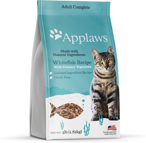 Applaws Adult Complete Whitefish Recipe with Country Vegetables Grain-Free Dry Cat Food