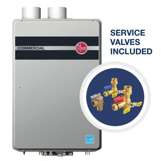 Rheem Commercial 9.5 GPM Liquid Propane High Efficiency Indoor Tankless Water Heater RTGH-C95DVLP