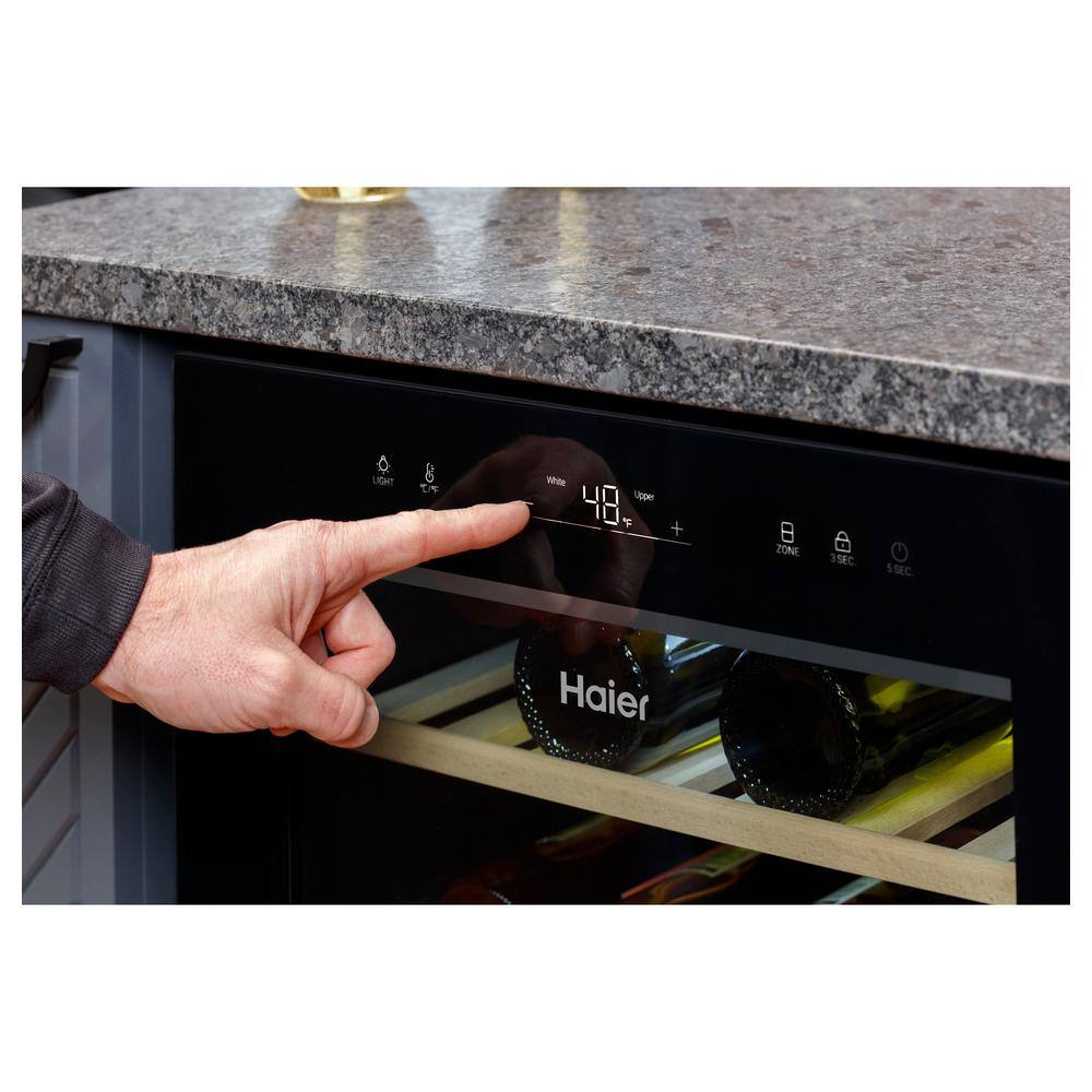 Haier Dual Zone 44-Bottle Free Standing Wine Cooler QWR04DGRGB