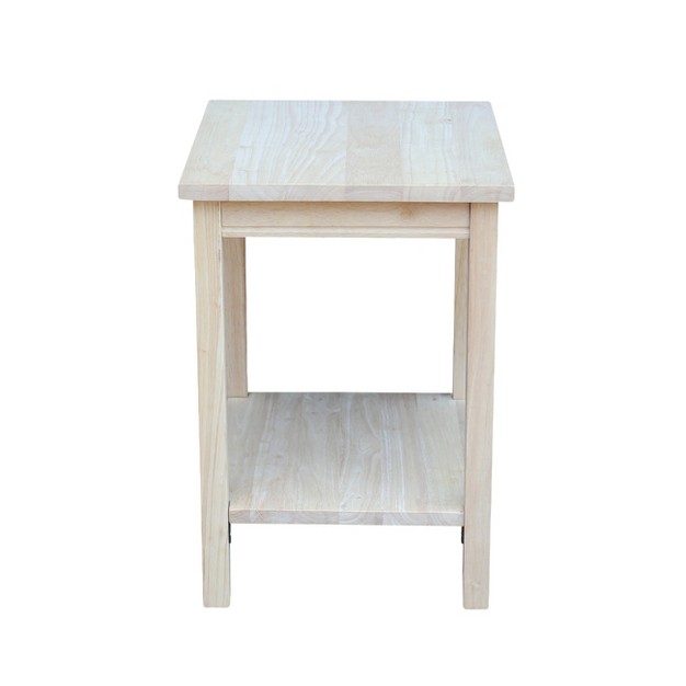 Portman Accent Table Unfinished International Concepts