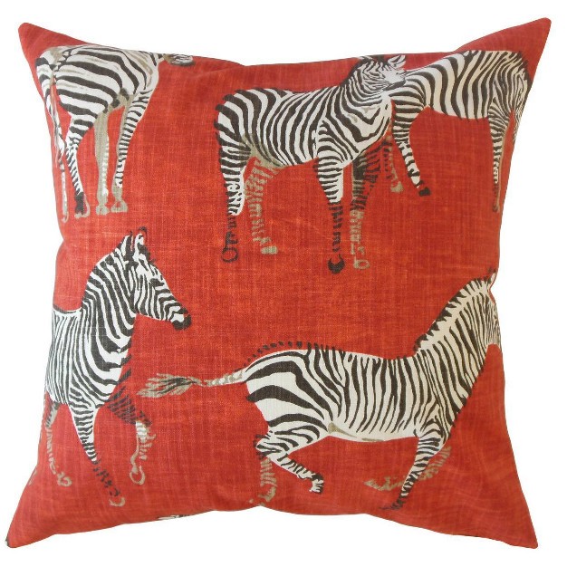 Africana Flame Square Throw Pillow Red The Pillow Collection