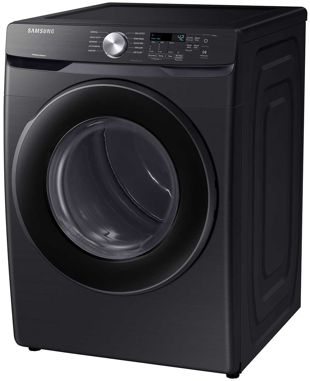  7.5 Cu. Ft. Fingerprint Resistant Black Stainless Steel Gas Dryer With Sensor Dry