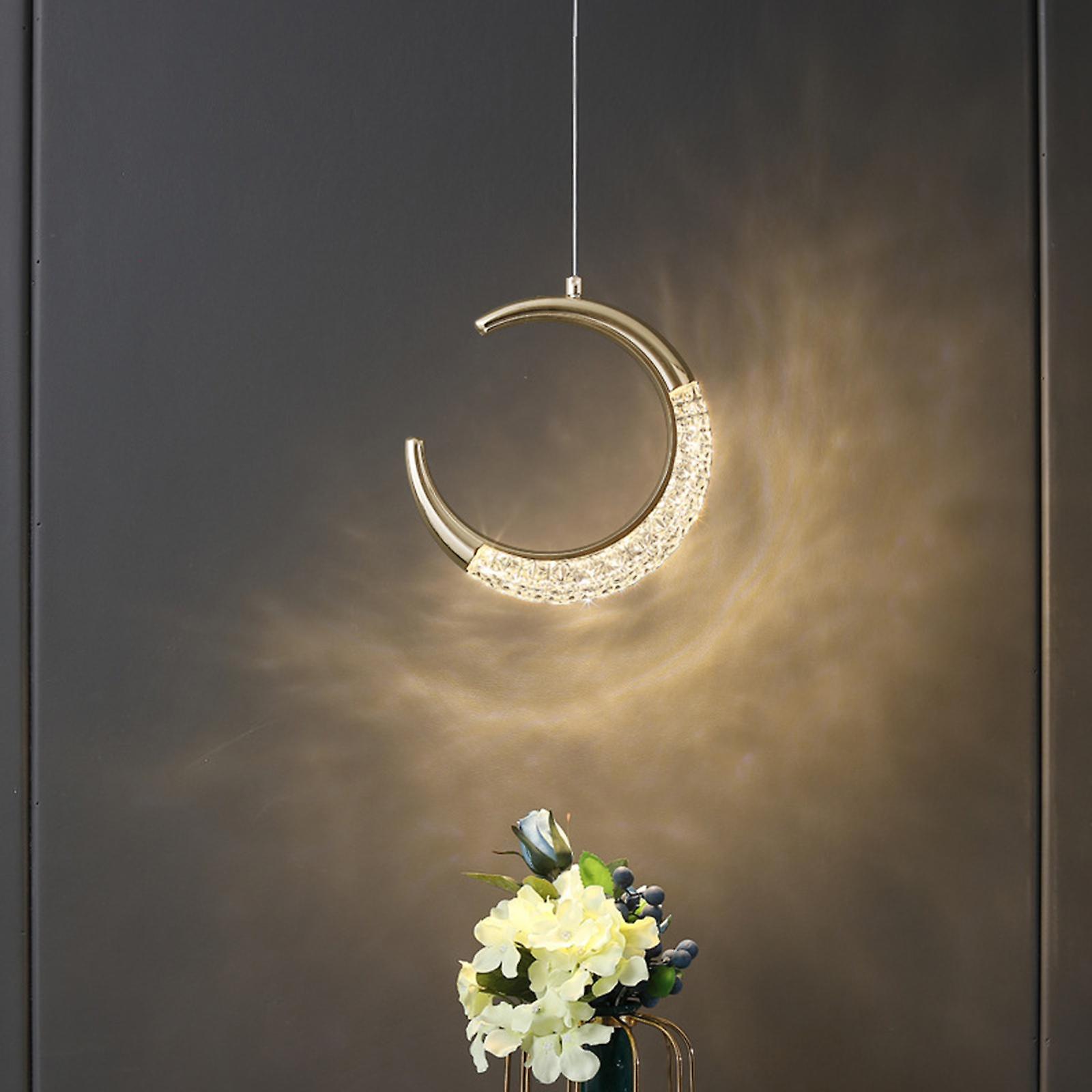 3x Led Moon Pendant Light Modern Black Ceiling Hanging Lighting Led Light For Living Room， Bedroom， Hallway， Dining Room