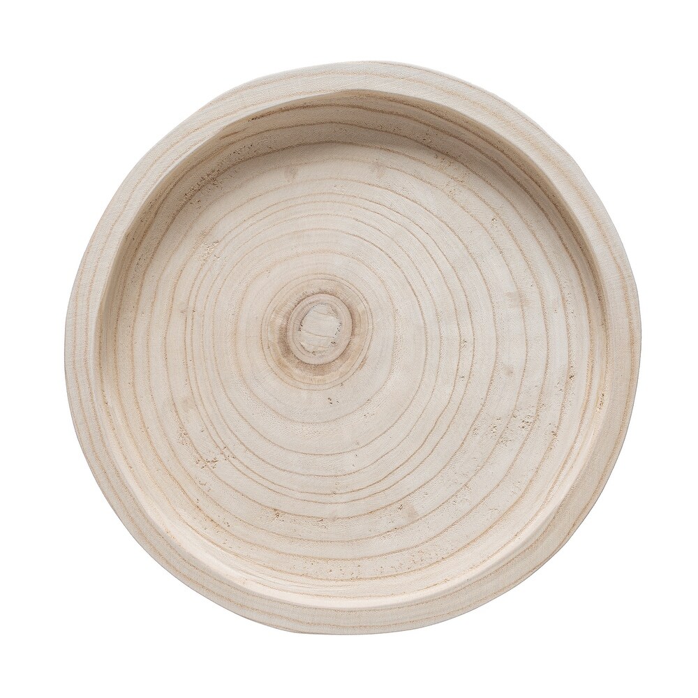 Paulownia Wood Pedestal Tray   11.8\