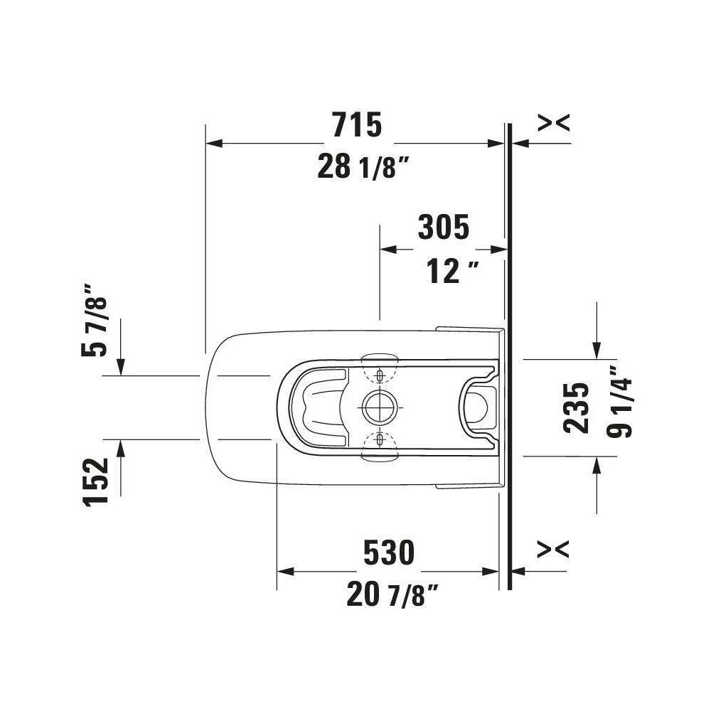 Duravit 1-Piece 1.28 GPF Single Flush Elongated Toilet in White Seat Not Included 2157010085