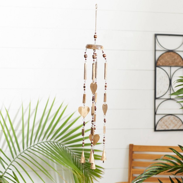 Iron Coastal Hearts Windchime Gold Olivia amp May