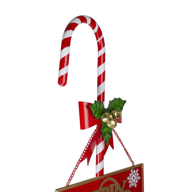 Red And White Merry Christmas Outdoor Candy Cane Sign