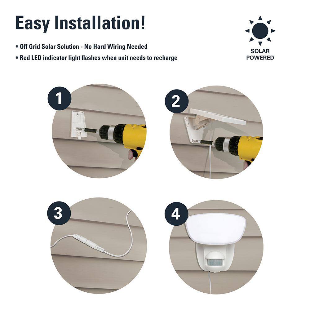 SLFS 180-Degree White Motion Activated Outdoor Integrated LED Flood Light 1174 Lumens SLFS1AM1W