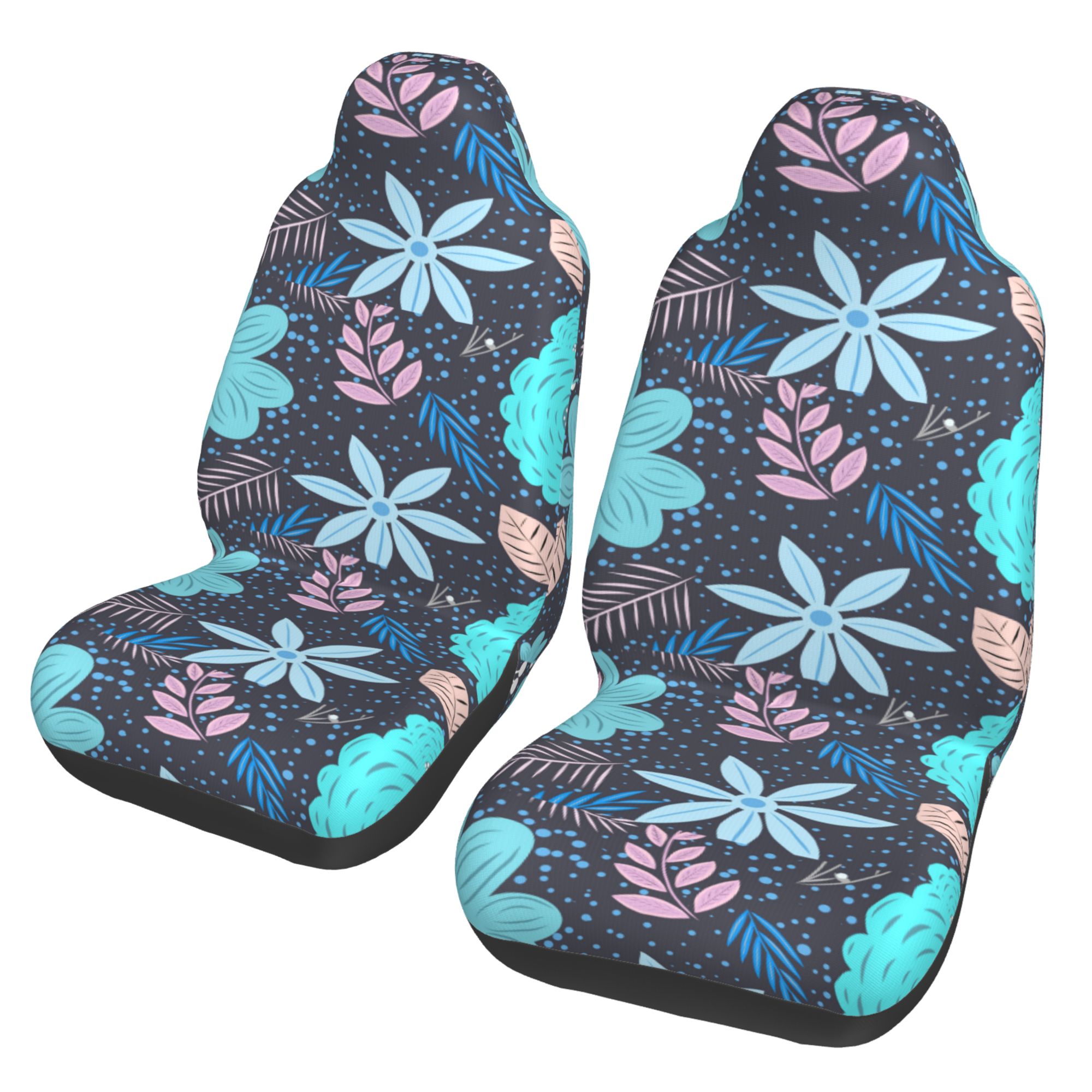 ZICANCN Car Seat Cover Flowers Texture Design Car Front Seat Covers Protectors ， Automotive Seat Covers for Cars Trucks Suv