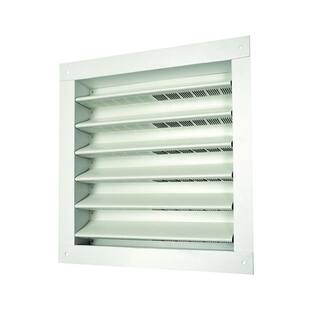 Master Flow 12 in. x 12 in. Aluminum Wall Louver Static Vent in White DA1212W